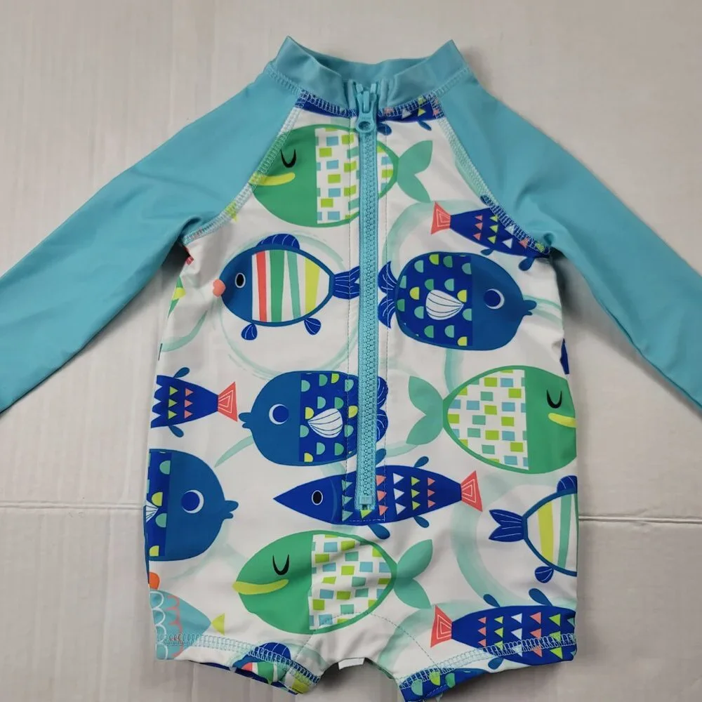 Ocean + Coast One Piece Full Zip Rashguard Swimsuit